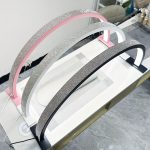30" Professional LED Nail Lamp with Diamonds - Desktop Manicure Light for Beauty Salon, Eyelash Extension & Tattoo Lighting