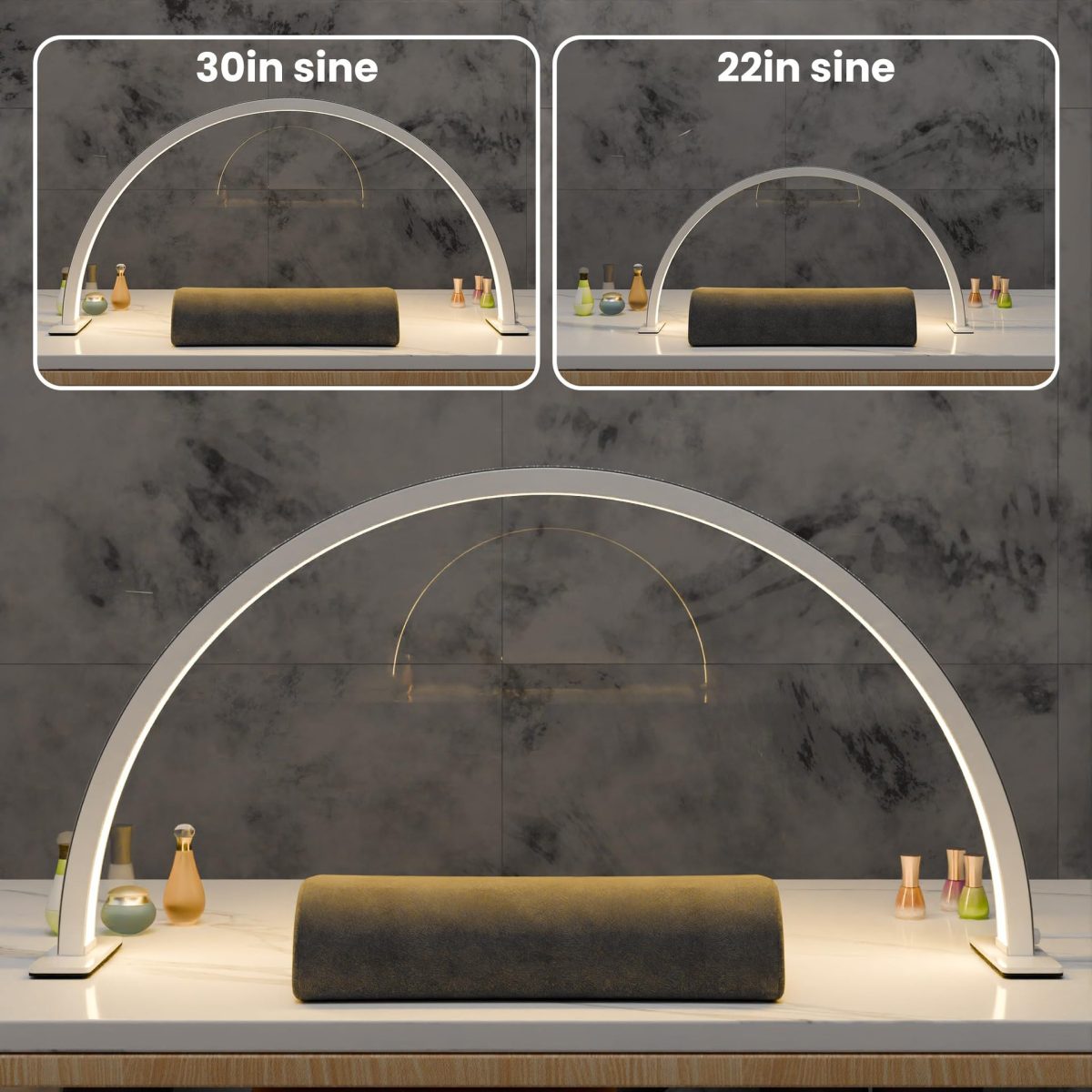 Professional LED Nail Lamp with Diamonds - U-Shape Arch Desktop Beauty Light for Eyelash Extensions Manicure Pedicure Salon - 图片 3
