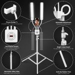 LED Ring Light Phone Live Streaming Photography Video Lighting Dual Arm Flexible Portable Stand Fill Light - 图片 4