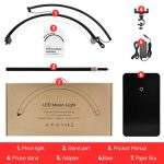 27" LED Moon Light Beauty Lamp - 360° Rotation - Adjustable Height Floor Stand - Phone Holder Included - Stepless Dimming - Dual Color Temperature - Professional Salon Spa Equipment - Image 2