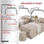 36 Inch Professional LED Beauty Lamp Floor Stand with Remote Control - Adjustable Height Salon Light for Eyelash Extensions Nail Art Tattoo - 308 LED Beads 40W Dimmable Facial Lighting - 图片 5