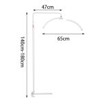 Arc LED Beauty Lamp Floor Stand with Remote Control Dimming - 3 Color Temperature Modes 3000K-6000K - Adjustable Height 140-180cm for Spa Facial Massage Eyelash Extensions Salon - 图片 4