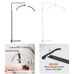 Arc LED Beauty Lamp Floor Stand with Remote Control Dimming - 3 Color Temperature Modes 3000K-6000K - Adjustable Height 140-180cm for Spa Facial Massage Eyelash Extensions Salon - 图片 2