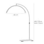 27" LED Moon Light Beauty Lamp - 360° Rotation - Adjustable Height Floor Stand - Phone Holder Included - Stepless Dimming - Dual Color Temperature - Professional Salon Spa Equipment - Image 6
