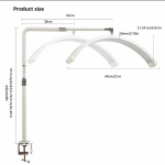 Professional LED Beauty Lamp with Clamp | Adjustable Gooseneck Nail Lamp for Manicure Salon | Diamond Eyelash Extension Light | Desktop Makeup Lighting - 图片 2