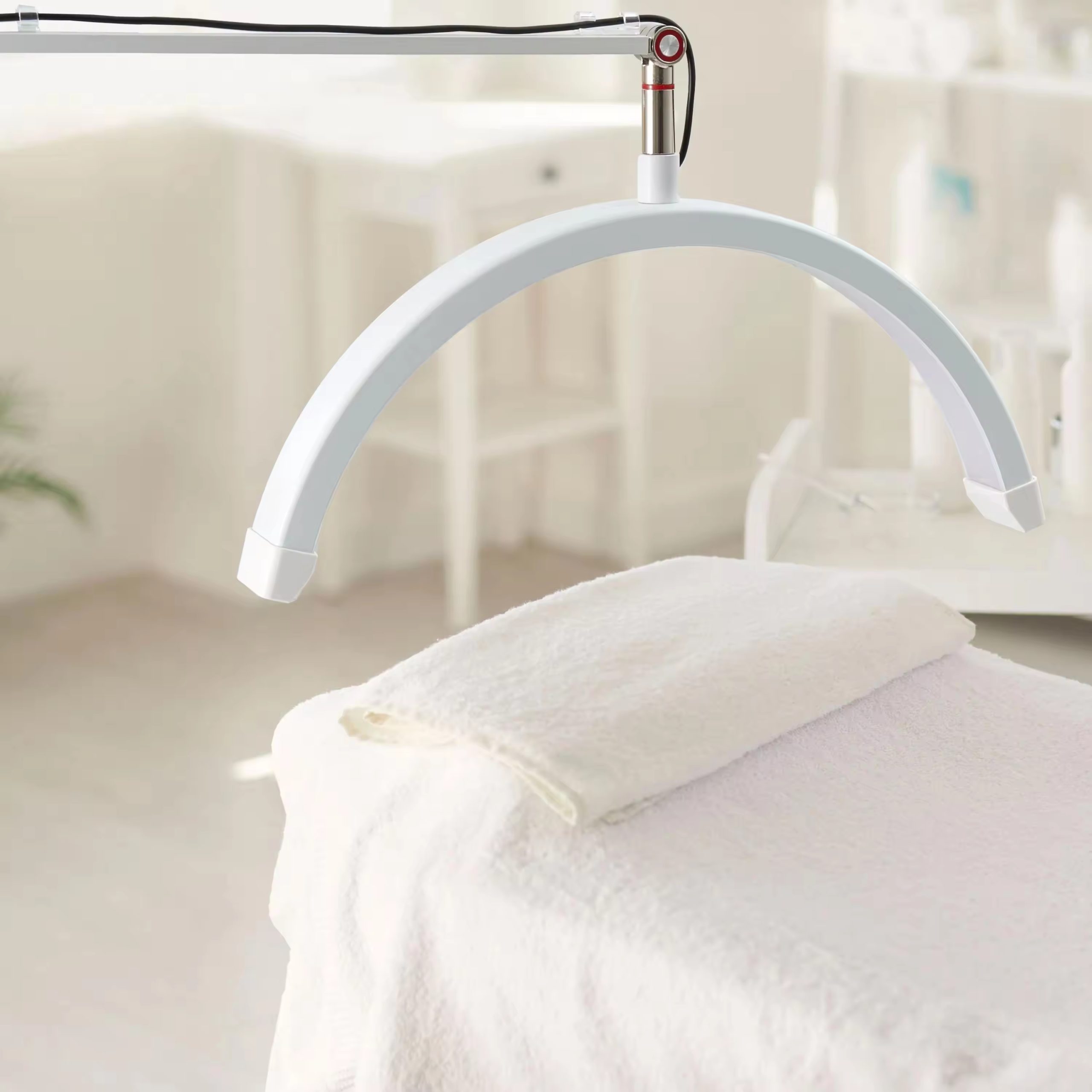 H9756692342124ff6be2864cb02407bdfQ Adjustable Clamp LED Arch Lamp with Swing Arm for Nail Art Eyelash Extension Beauty Salon Desk Light - 图片 5