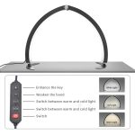 HD-M10X Half Moon Foldable Nail Desk Lamp 40W LED Light 3200-6500K Adjustable Color Temperature for Manicure Salon Beauty Nail Art - US Plug Black - 图片 4