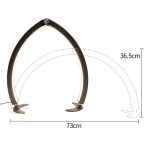 HD-M10X Half Moon Foldable Nail Desk Lamp 40W LED Light 3200-6500K Adjustable Color Temperature for Manicure Salon Beauty Nail Art - US Plug Black - 图片 6