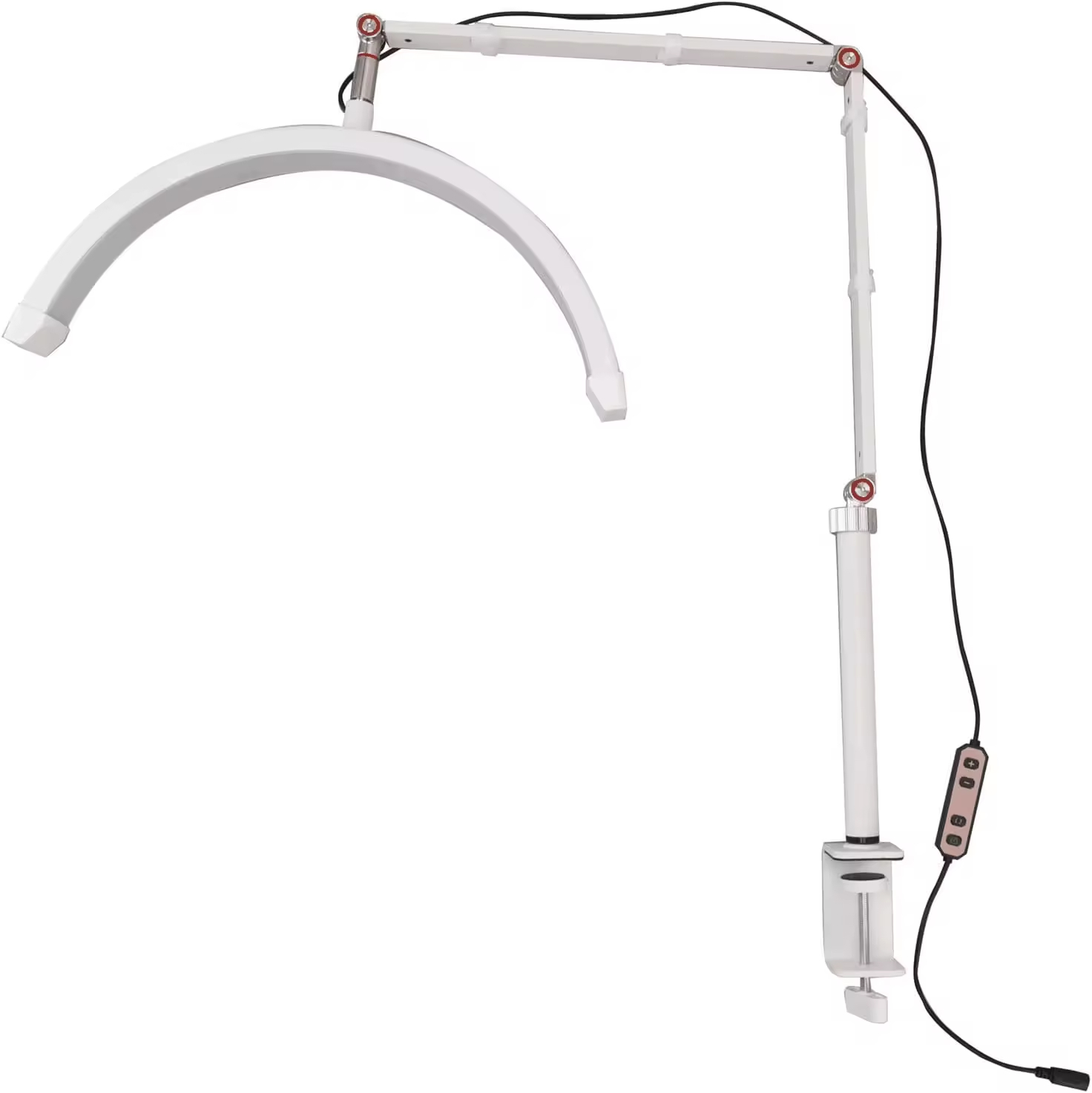 Ha94278888de44ba9b9678c5348461dffj Adjustable Clamp LED Arch Lamp with Swing Arm for Nail Art Eyelash Extension Beauty Salon Desk Light - 图片 4