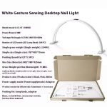 Arched LED Desk Lamp with Hand Sweep Sensor | Dimmable Table Light for Nail Art Eyelash Extension | Adjustable Color Temperature Work Light | Professional Beauty Salon Lamp - 图片 3