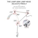 Foldable U-Shape LED Nail Technician Lamp 40W Adjustable Brightness 3200K-6500K Color Temperature Clamp Desk Light for Beauty Salon Spa Treatment - 图片 2