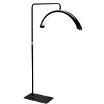 Half Moon Beauty Lamp with Remote Dimming - 70cm Wide Arc Design - Adjustable Height Floor Stand - 3 Colors Available Black White Pink - Professional Salon Facial Light