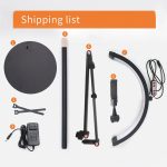 Professional Floor Standing Half-Moon LED Beauty Lamp 20W Adjustable Height 360° Rotating Arm Retractable Salon Light for Nail Art Eyelash Extensions Facial Spa Treatments - 图片 2