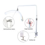 Professional LED Beauty Lamp with Clamp | Adjustable Gooseneck Nail Lamp for Manicure Salon | Diamond Eyelash Extension Light | Desktop Makeup Lighting - 图片 4