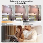 Full Spectrum Floor Lamp with Touch Control | Tri-Color Temperature 3000K-6000K Eye Care Reading Light | CRI 97 Adjustable Brightness Desk Lamp for Study & Office - 图片 4