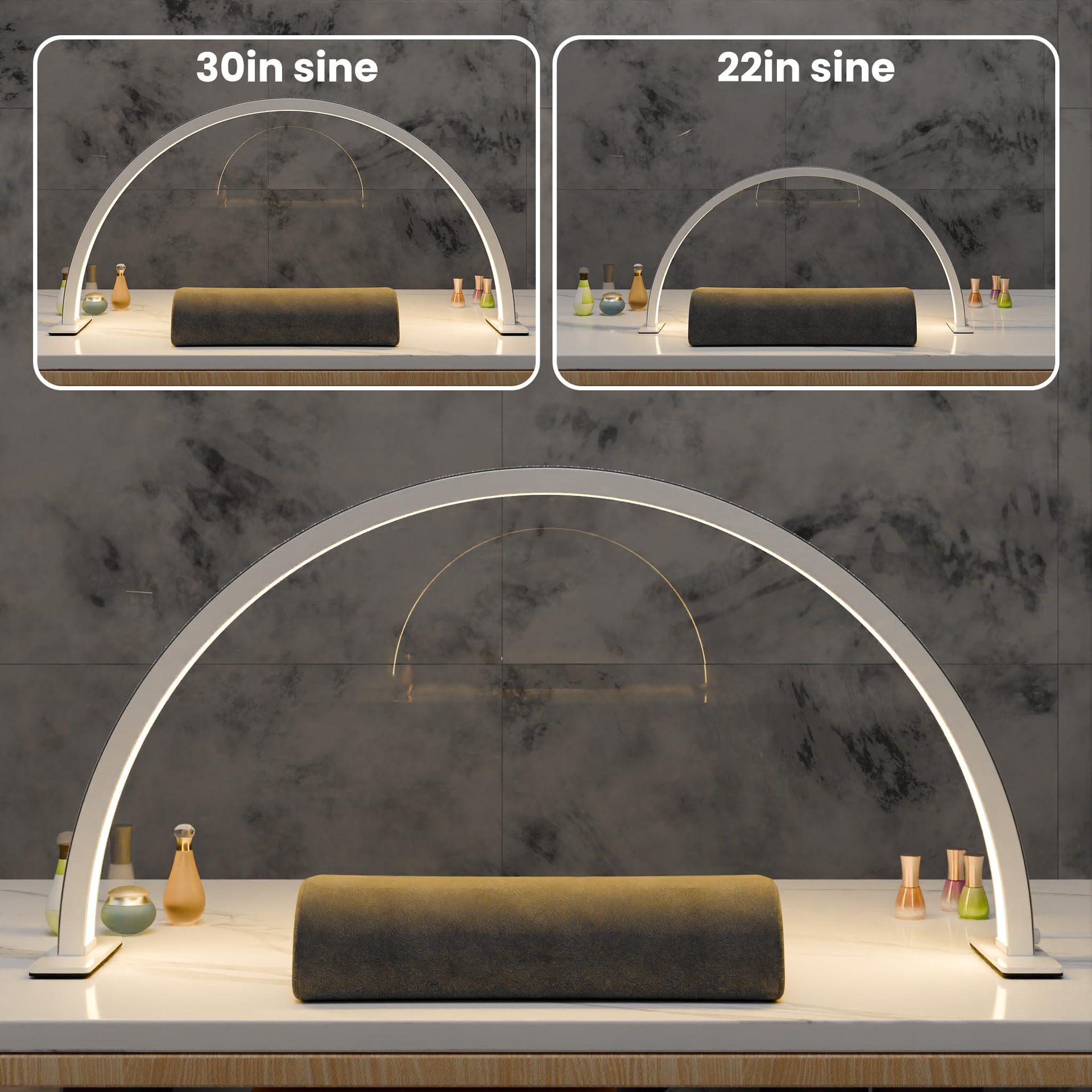 主图-03 Professional Diamond U-Shape LED Beauty Lamp with Adjustable Brightness for Nail Salon Eyelash Extensions Microblading Desktop Lighting - 图片 2
