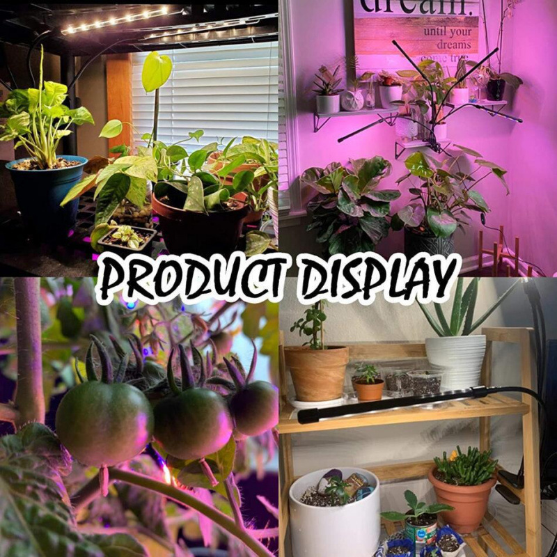 主图-04 (1) LED Plant Grow Light 80 LEDs Full Spectrum Grow Lamp with Clip 360° Flexible Gooseneck for Indoor Plants Vegetables Succulents Seedling Growth Lighting - 图片 4