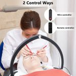 29 Inch Foldable Half Moon LED Beauty Lamp for Eyelash Extensions Eyebrow Microblading Nail Art - U Shape Dimmable Desk Light with Remote Control 7 Color Modes 10 Brightness Levels - 图片 5