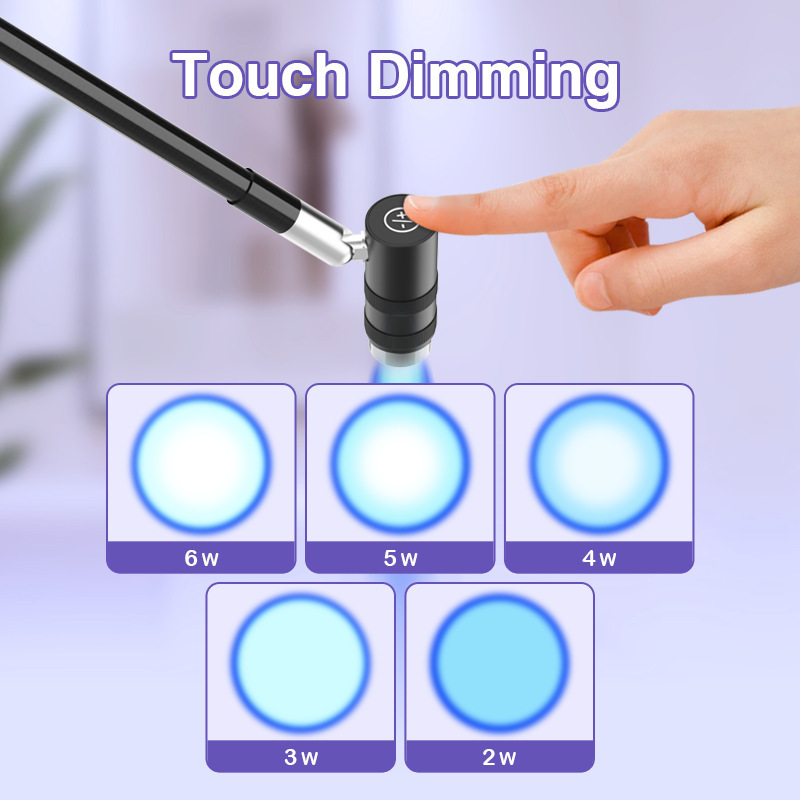 主图-05 Professional UV LED Floor Lamp for Eyelash Extensions | Adjustable Gooseneck Beauty Curing Light with Touch Dimming | Nail Gel Glue Dryer Lamp for Salon & Home Use - 图片 4