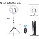 10" 12" Selfie Ring Light with Tripod Stand - Dimmable LED Ring Light for Live Streaming Photography Makeup Video Recording - 3 Color Modes 10 Brightness Levels with Phone Holder & Remote Control - 图片 2