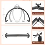 29 Inch Foldable Half Moon LED Beauty Lamp for Eyelash Extensions Eyebrow Microblading Nail Art - U Shape Dimmable Desk Light with Remote Control 7 Color Modes 10 Brightness Levels - 图片 4
