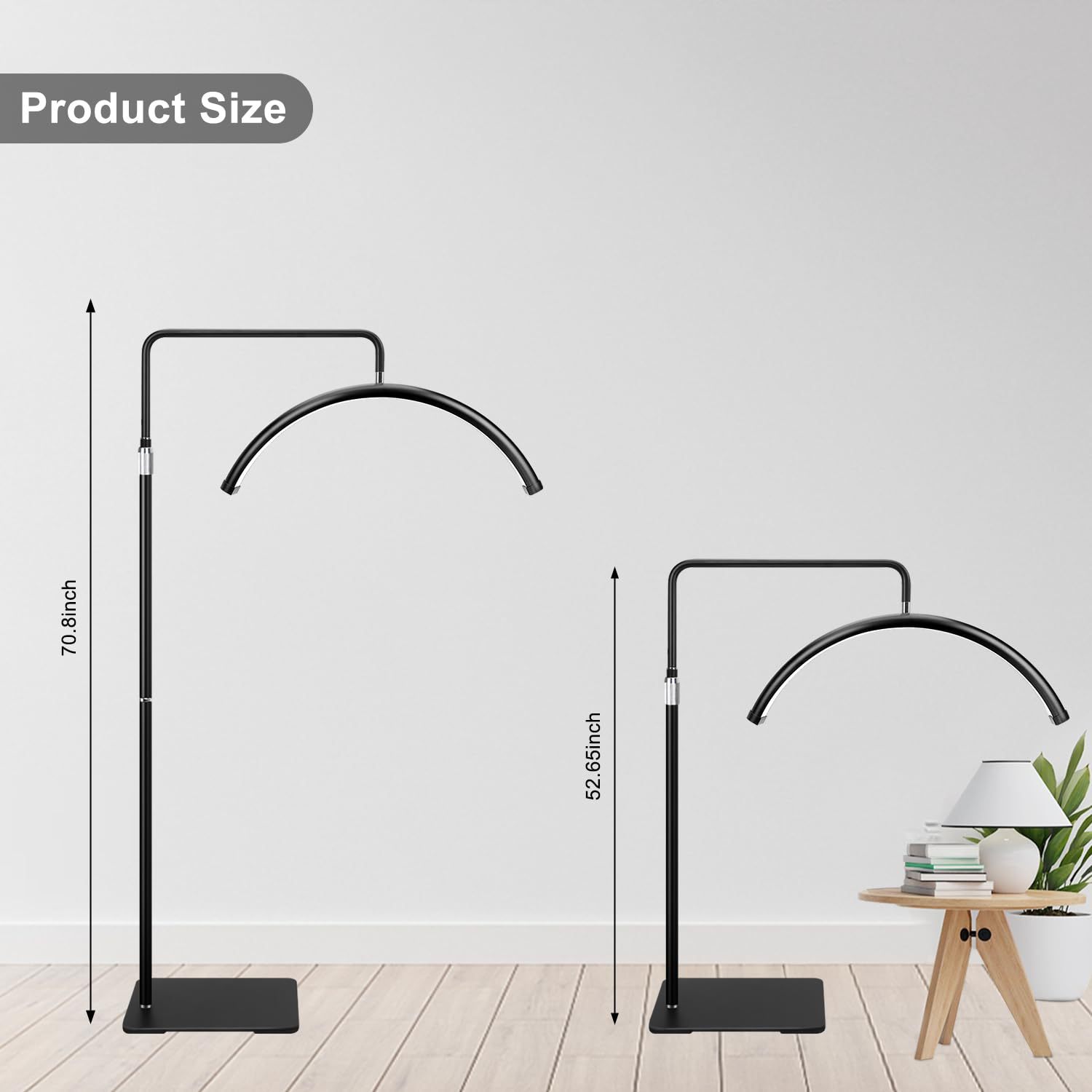 主图-05 24 Inch Semi-Circle LED Beauty Lamp U-Shape Floor Light for Eyelash Extensions Tattoo Microblading Eyebrow with Eye Protection - 图片 3