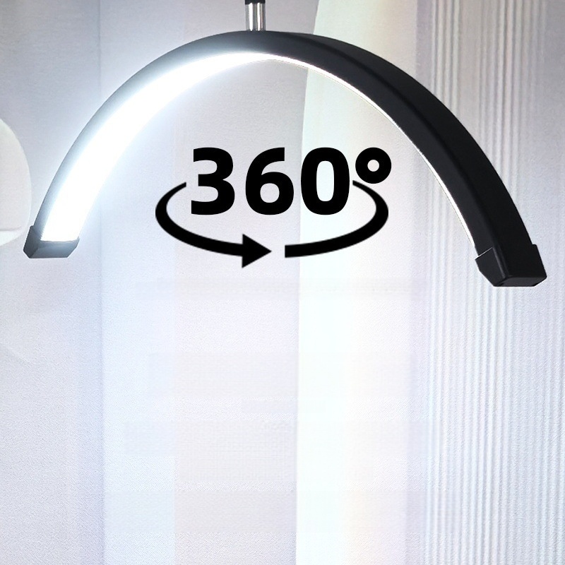 主图_03_副本 Professional Nail Art LED Lamp with Clamp - 360° Adjustable Gooseneck Beauty Light for Manicure Eyelash Extension Salon Desk Table Lamp - 图片 2