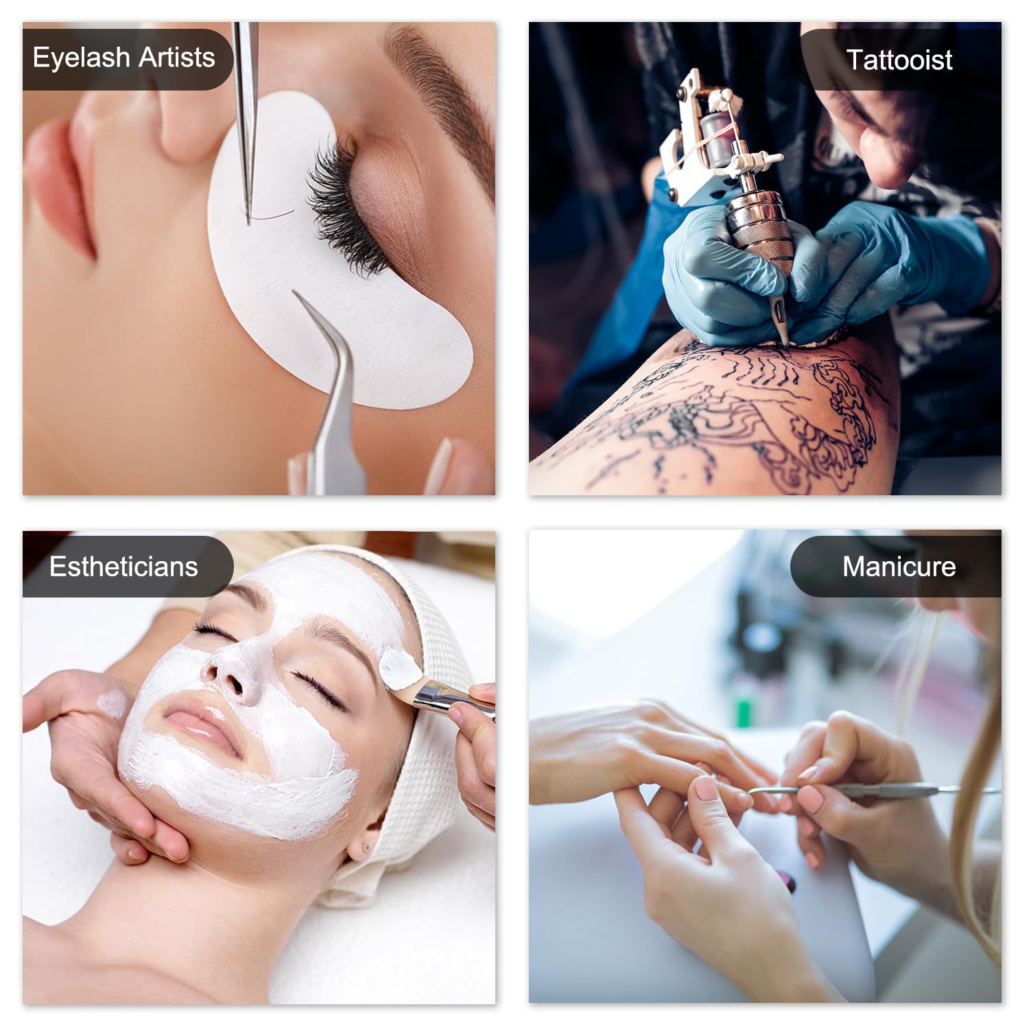 详情-01 24 Inch Semi-Circle LED Beauty Lamp U-Shape Floor Light for Eyelash Extensions Tattoo Microblading Eyebrow with Eye Protection - 图片 4
