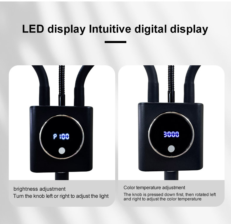 详情-07 Professional LED Floor Lamp with Remote Control & Digital Display | 252 LED Beads Dual Head Adjustable Grow Light for Indoor Plants & Photography - 图片 2