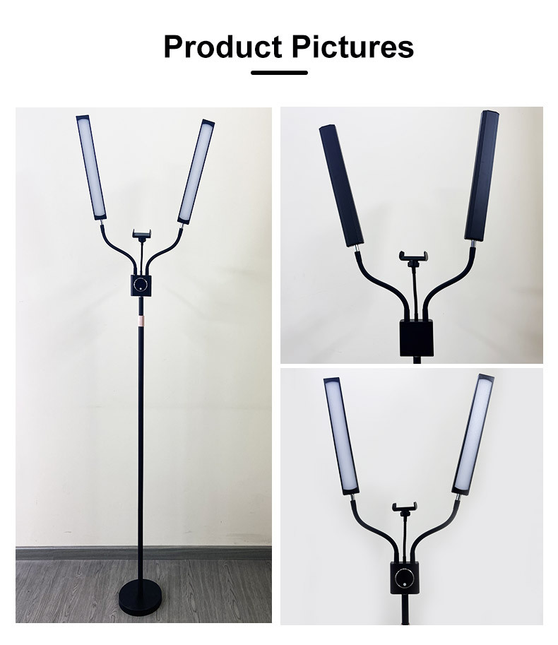 详情-11 Professional LED Floor Lamp with Remote Control & Digital Display | 252 LED Beads Dual Head Adjustable Grow Light for Indoor Plants & Photography - 图片 3
